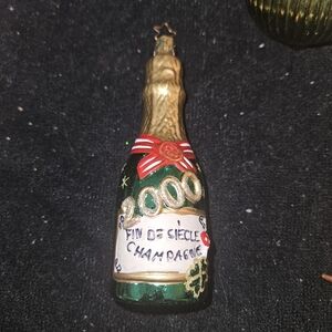Rare Champagne Ld World Christmas Germany Blown Glass Ornament Fin De Siecle